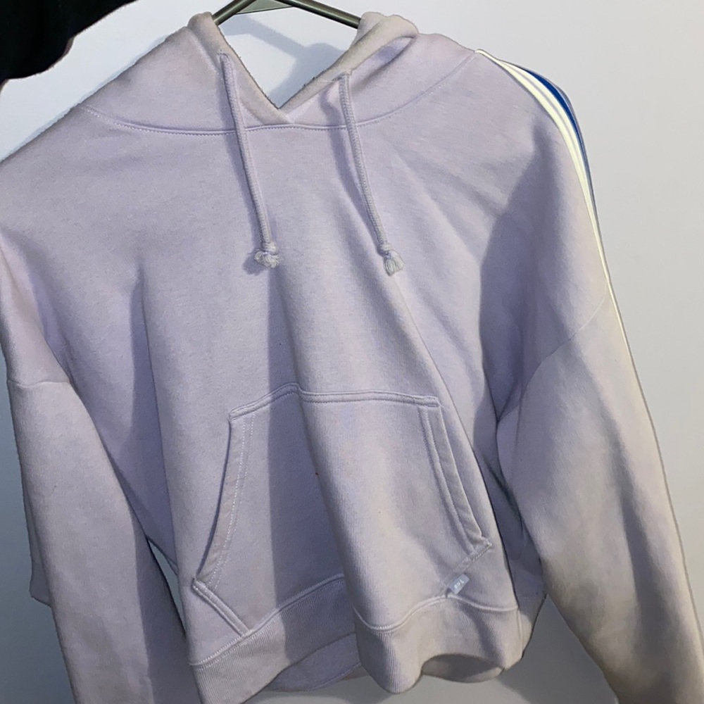 Purple cropped hoodie